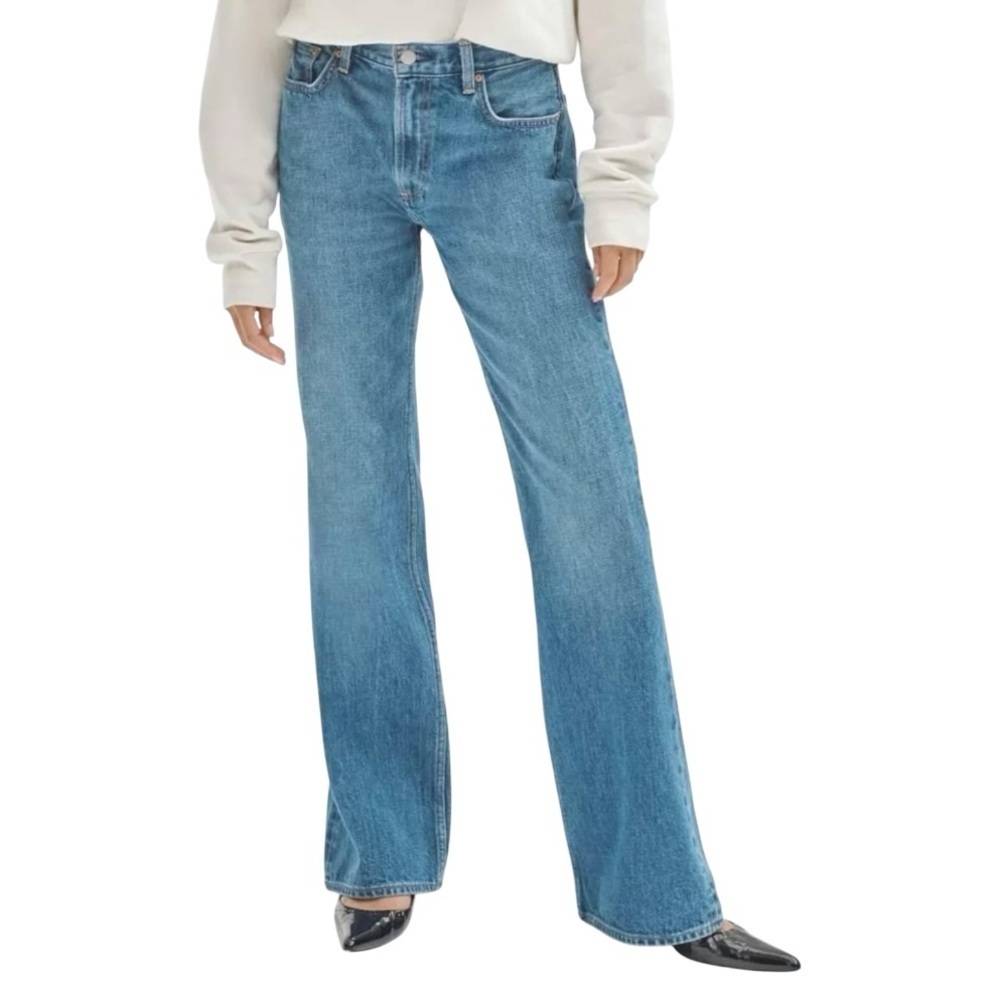 Denim Forum Light Blue Wide Leg Jeans